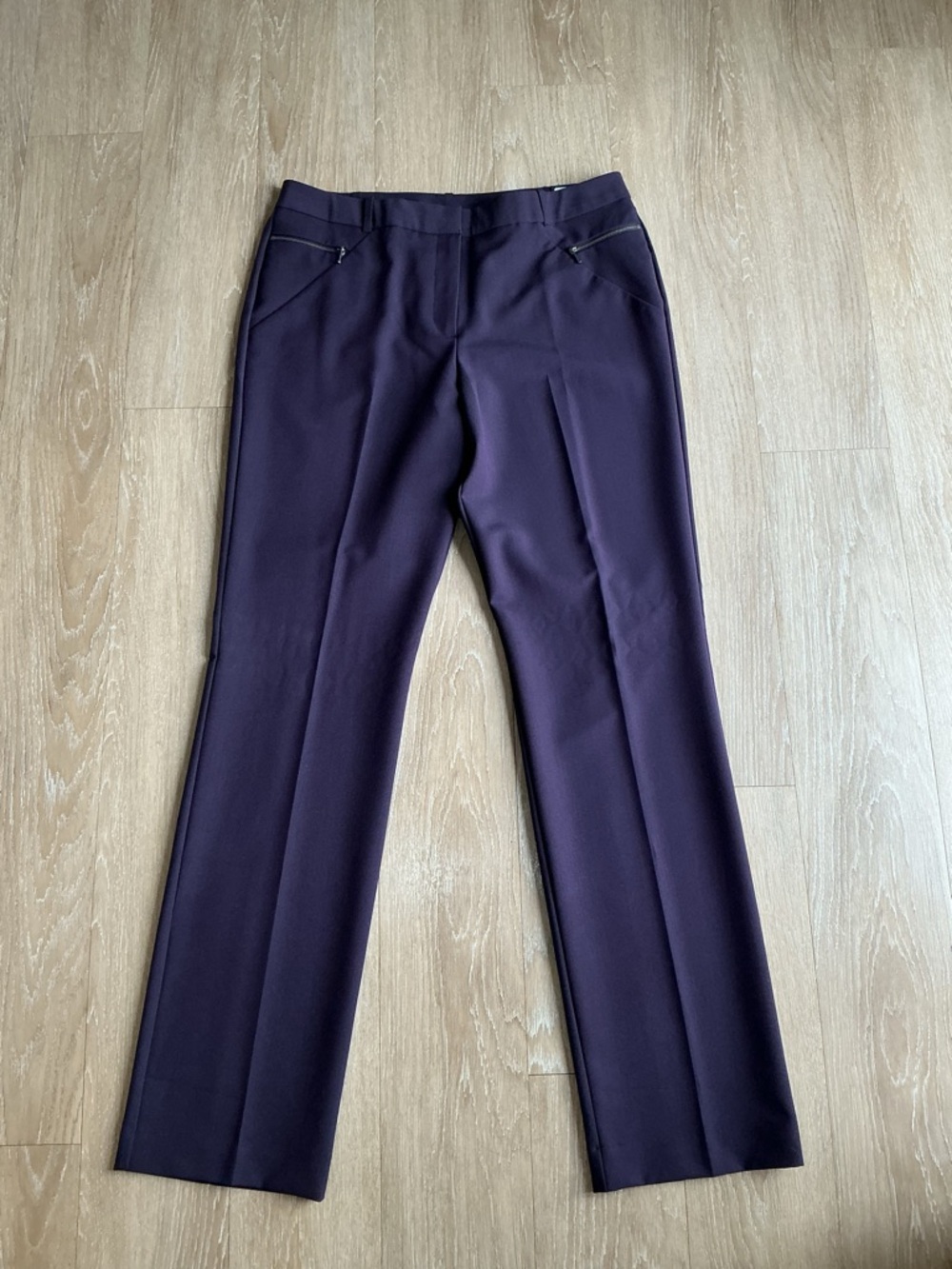 Worthington- 14 Tall- Dark Purple Straight Leg Dress Pants NWT